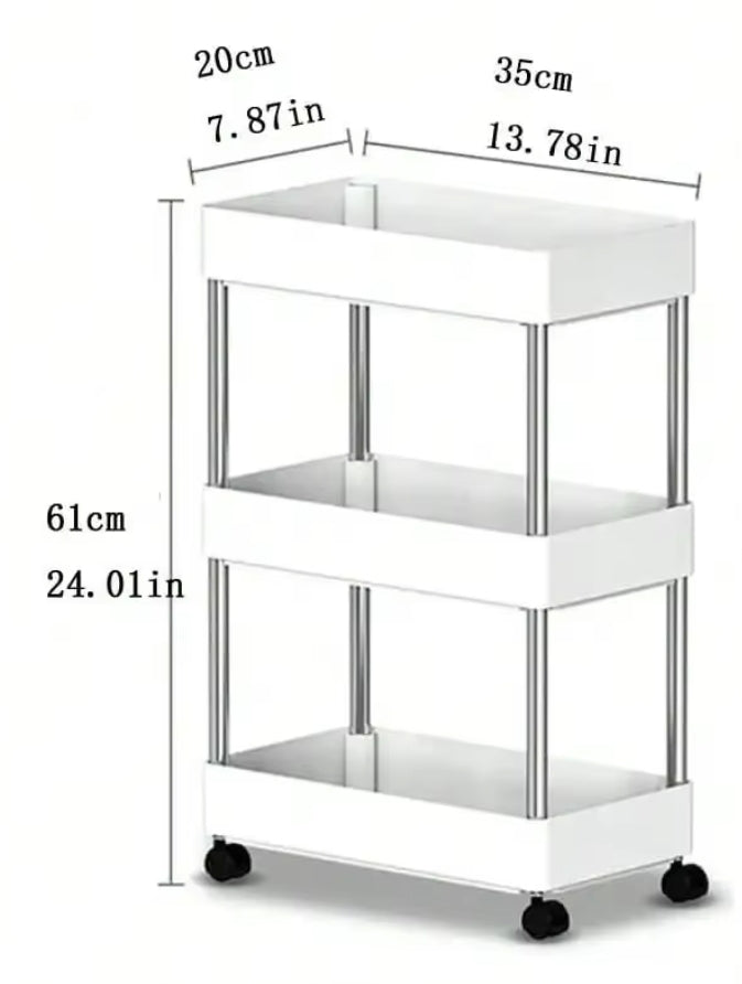 Chariot Slim sur Roulettes Organiz Home