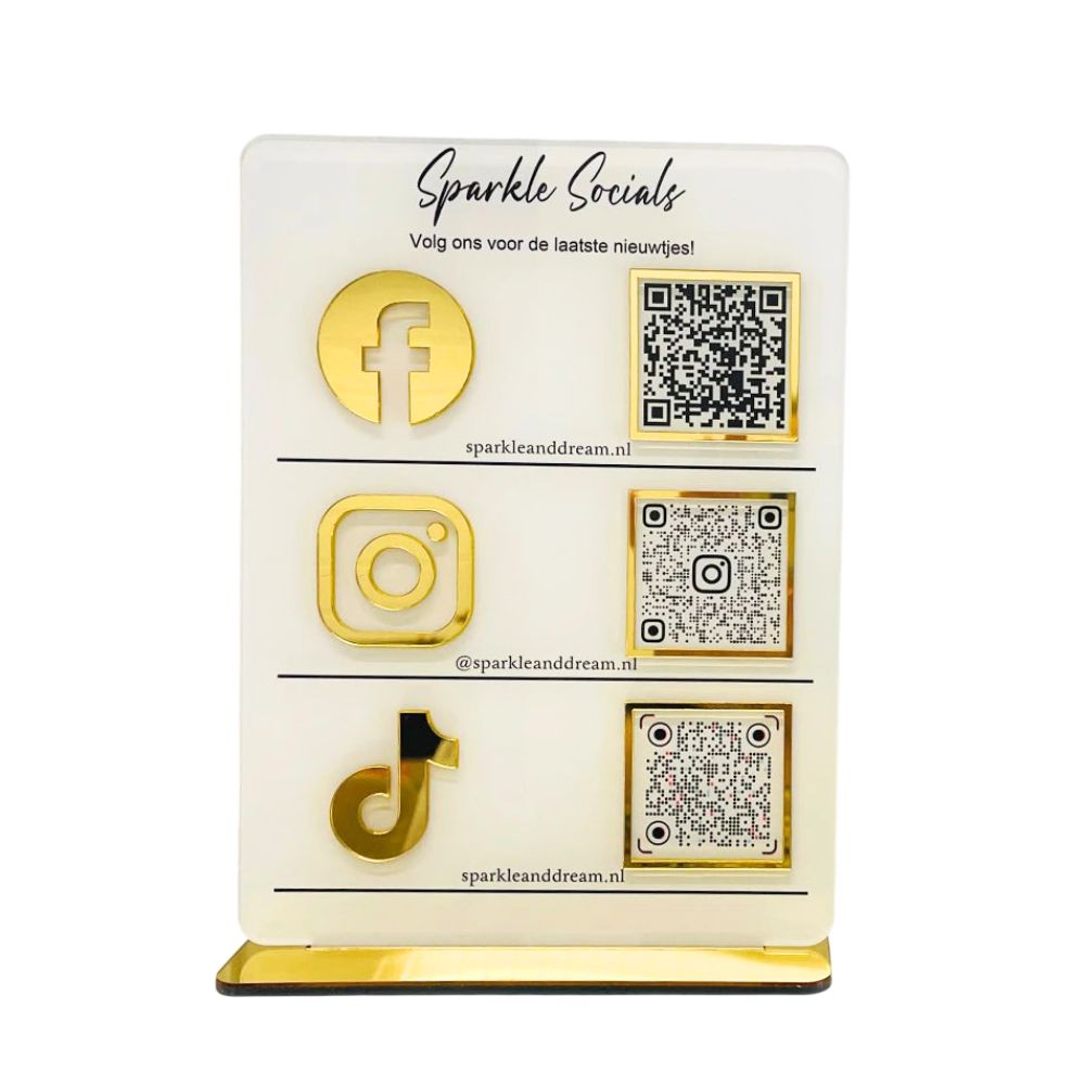 Plaque QR Code Réseaux Sociaux Personnalisée - Organiz Home