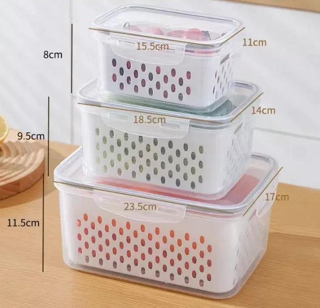 Boîte de conservation avec panier égouttoir Organiz Home