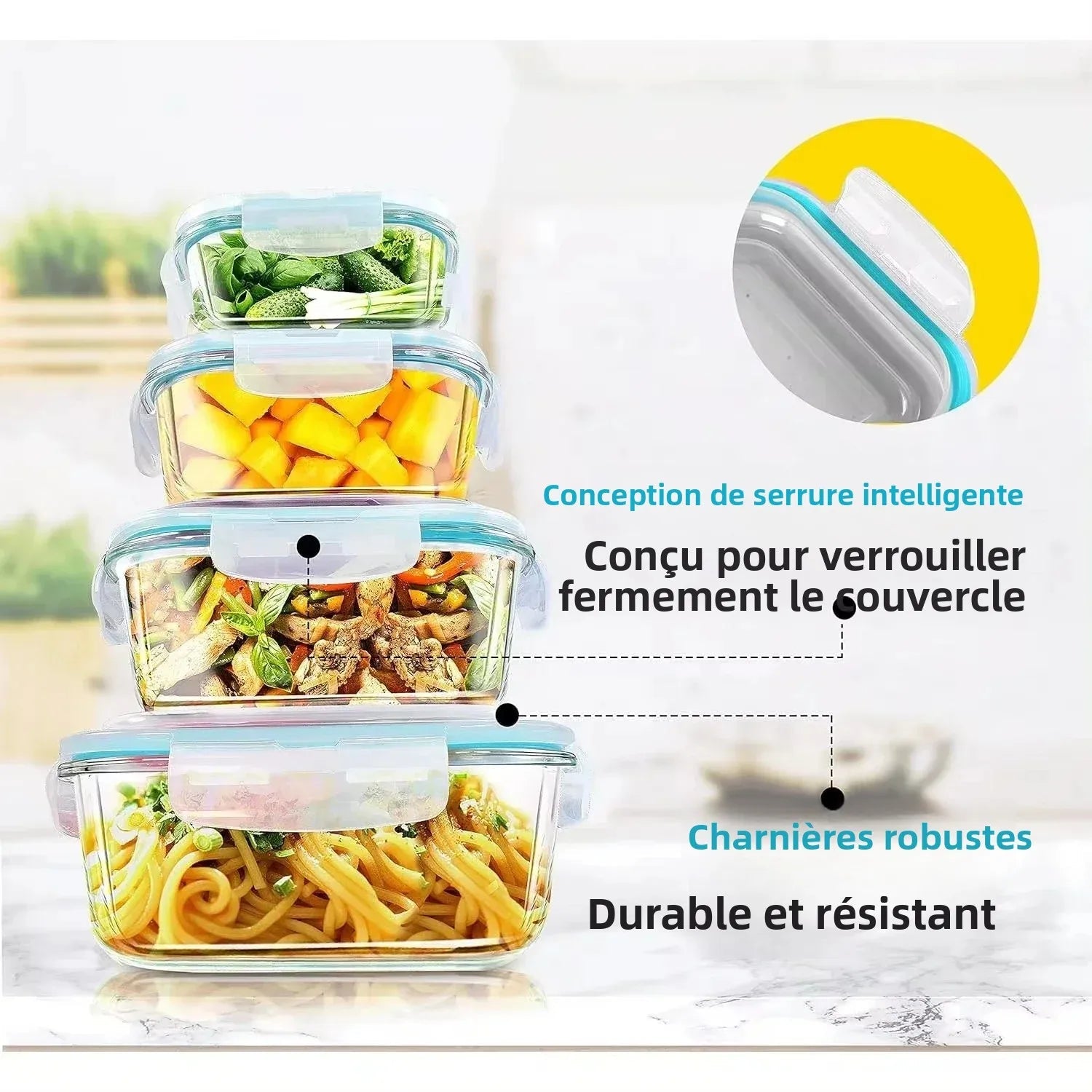 Boîte alimentaire en verre