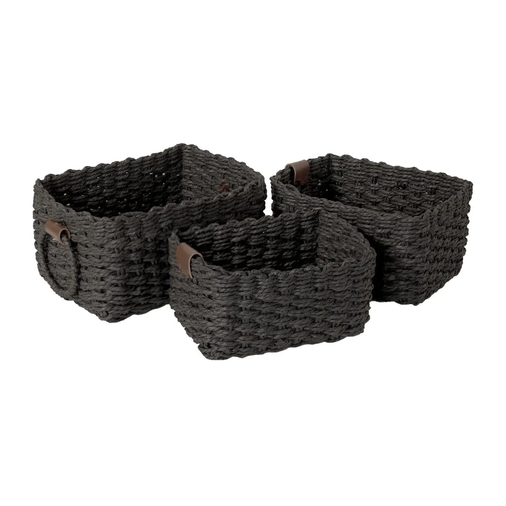 Lot de 3 Paniers de rangement tressés Organiz Home