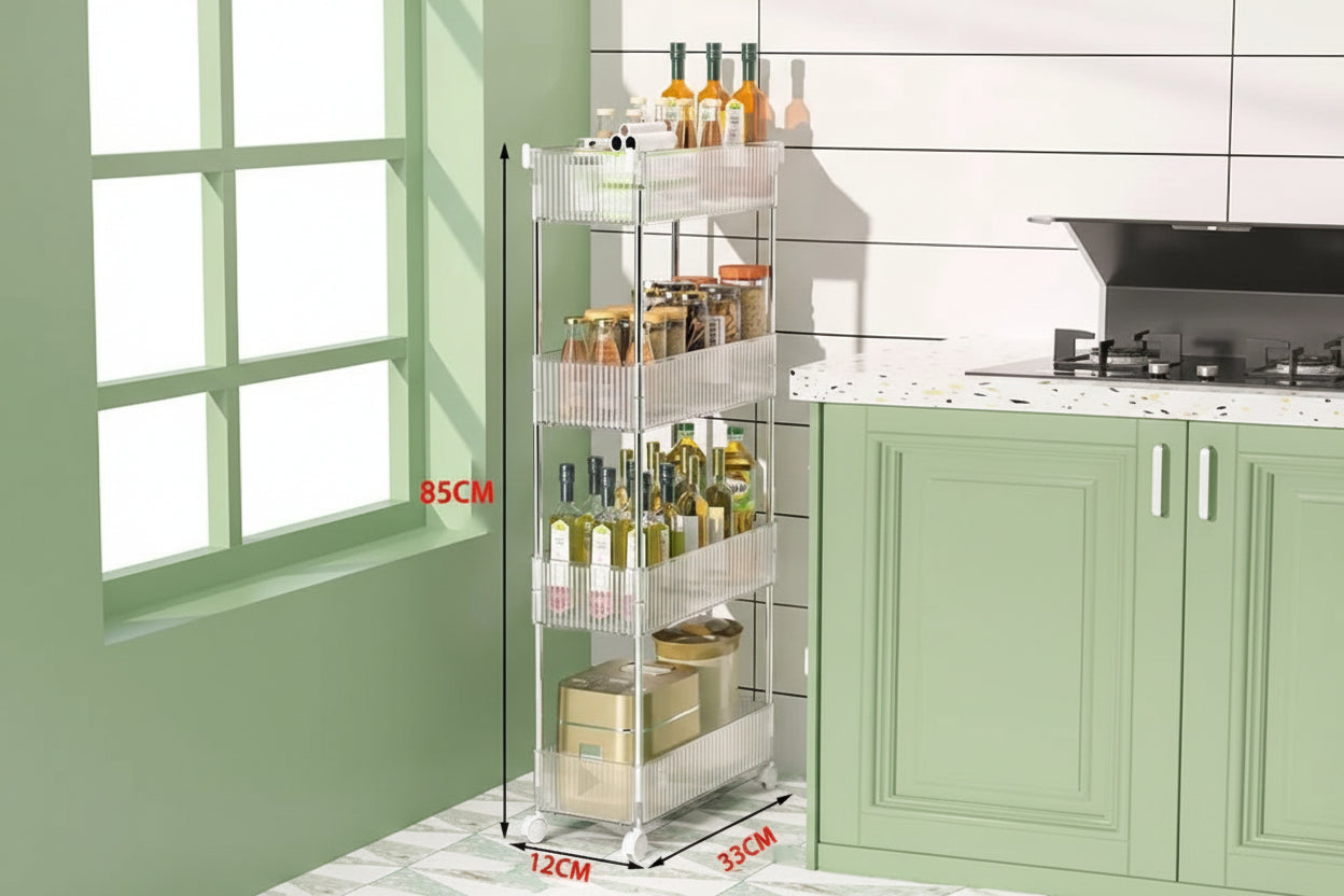 Étagère de rangement transparente