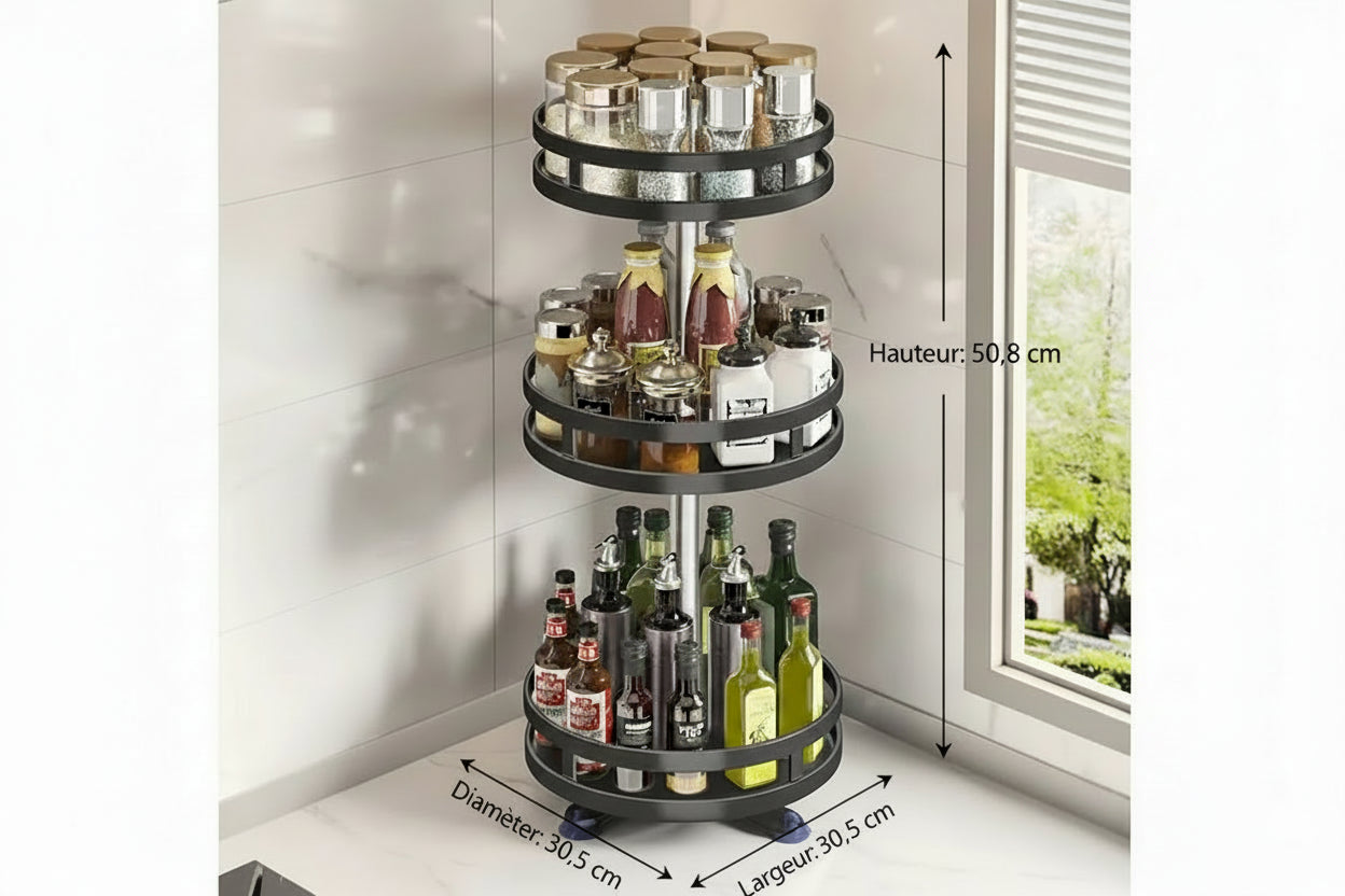 Étagère à épices rotative