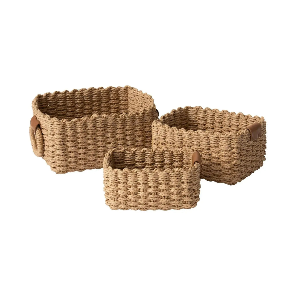 Lot de 3 Paniers de rangement tressés Organiz Home