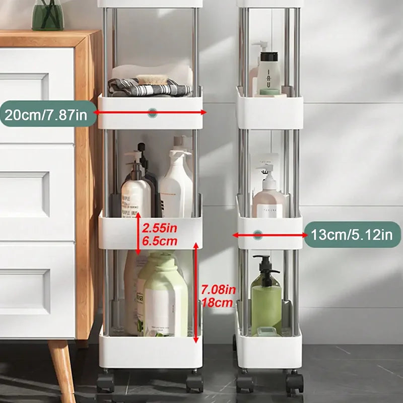 Chariot Slim sur Roulettes Organiz Home