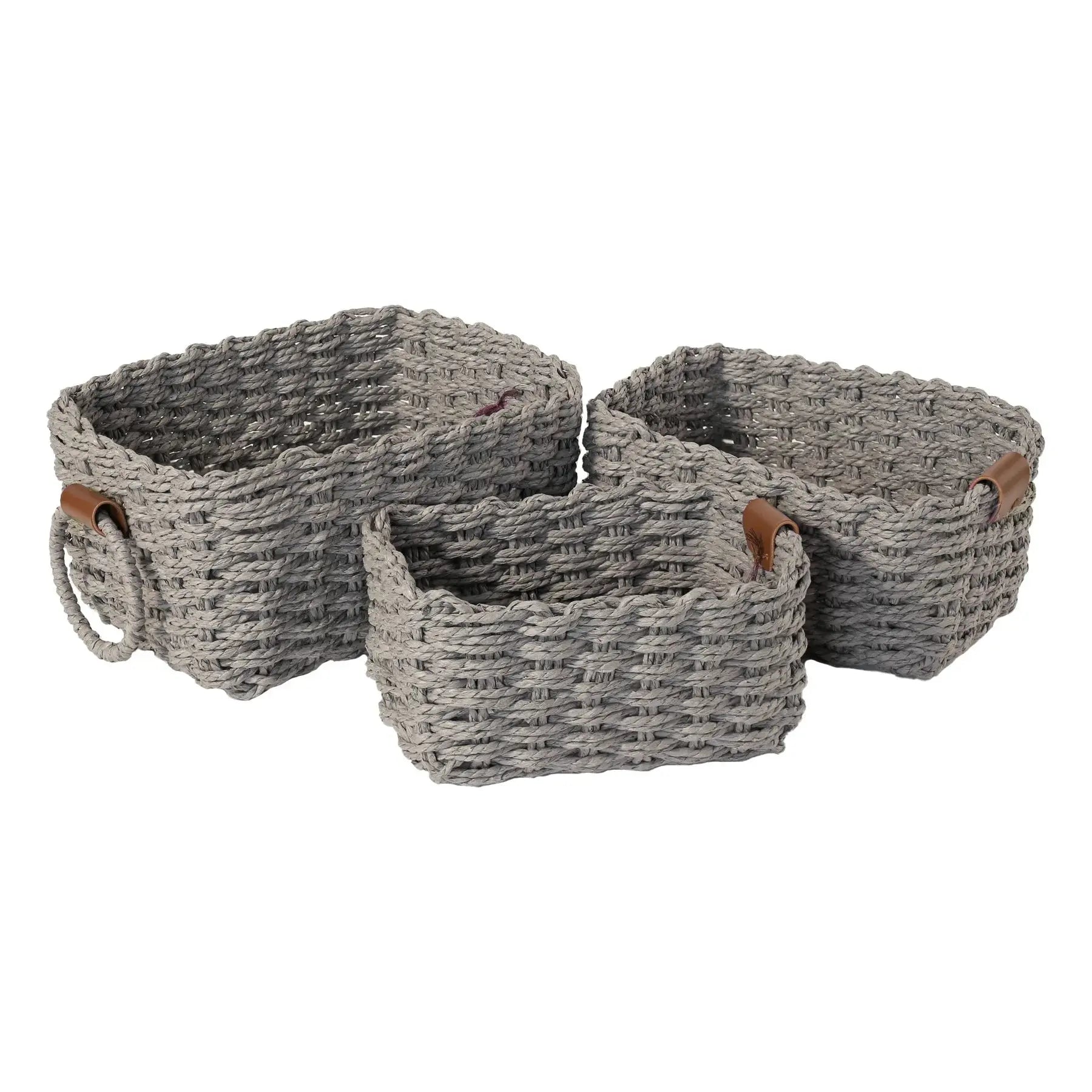 Lot de 3 Paniers de rangement tressés