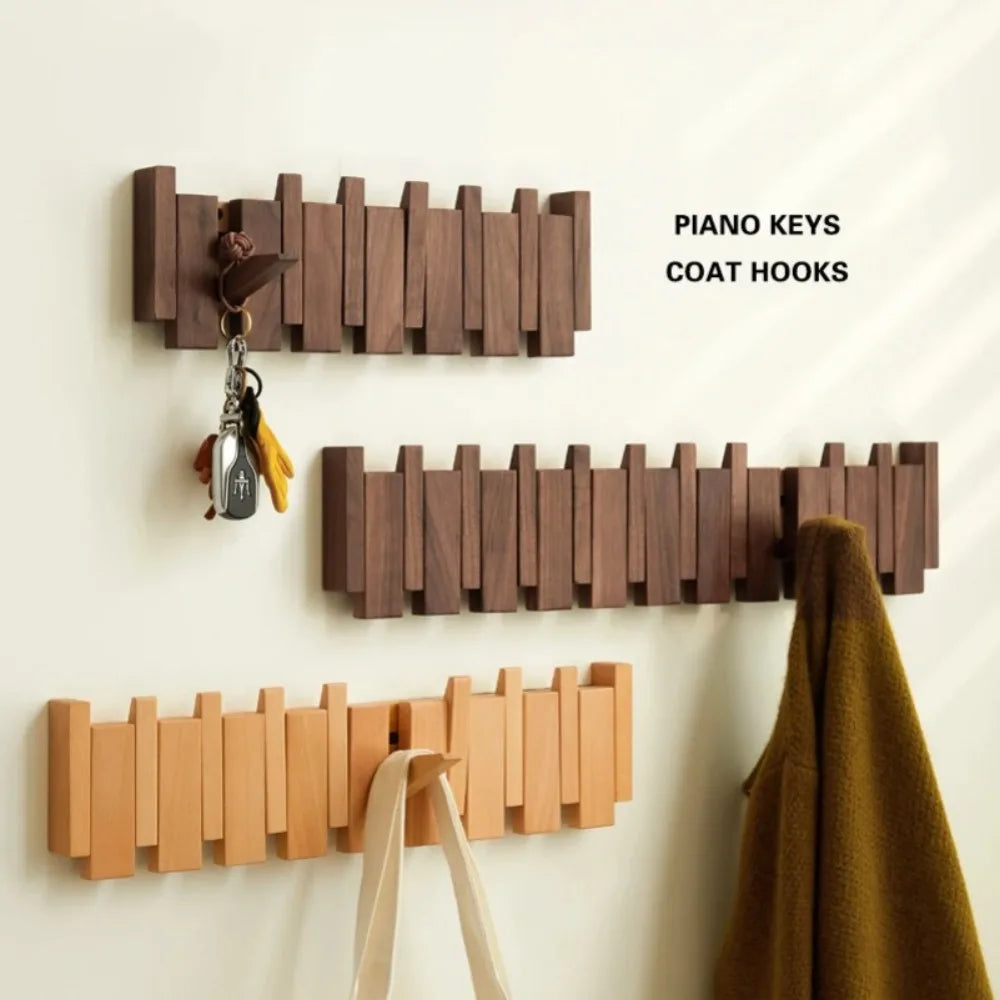 Porte manteau Mural en Bois style piano - Organiz Home
