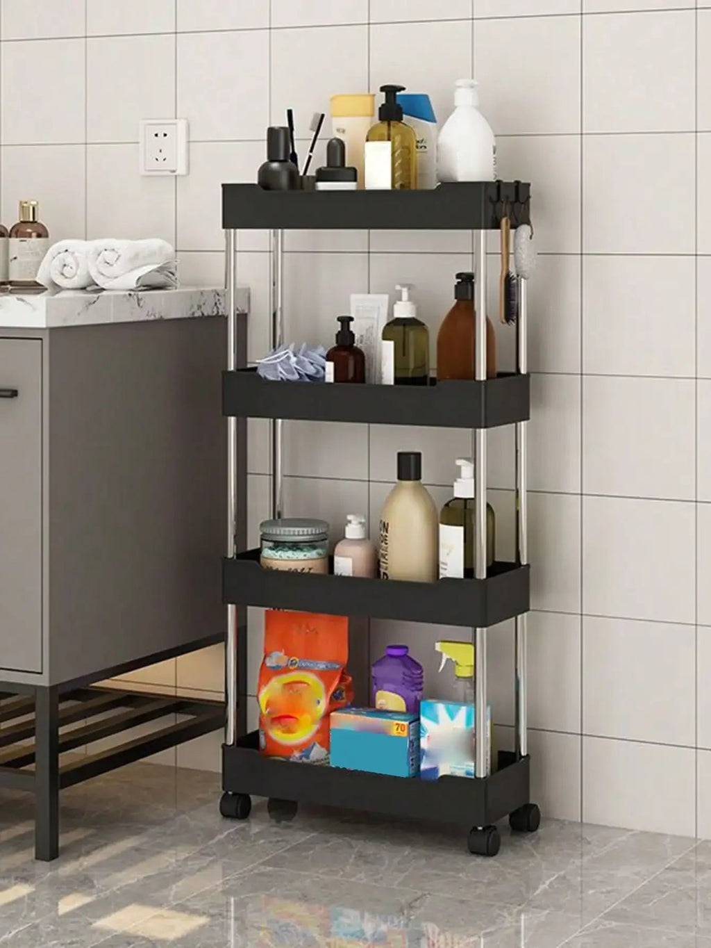 Chariot Slim sur Roulettes Organiz Home