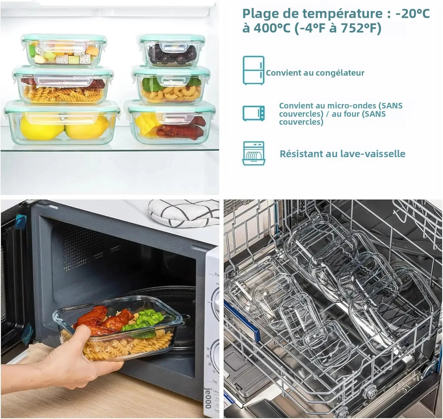 Boîte alimentaire en verre