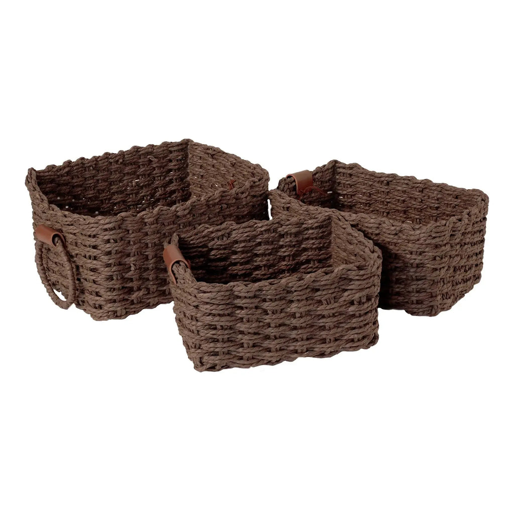 Lot de 3 Paniers de rangement tressés Organiz Home