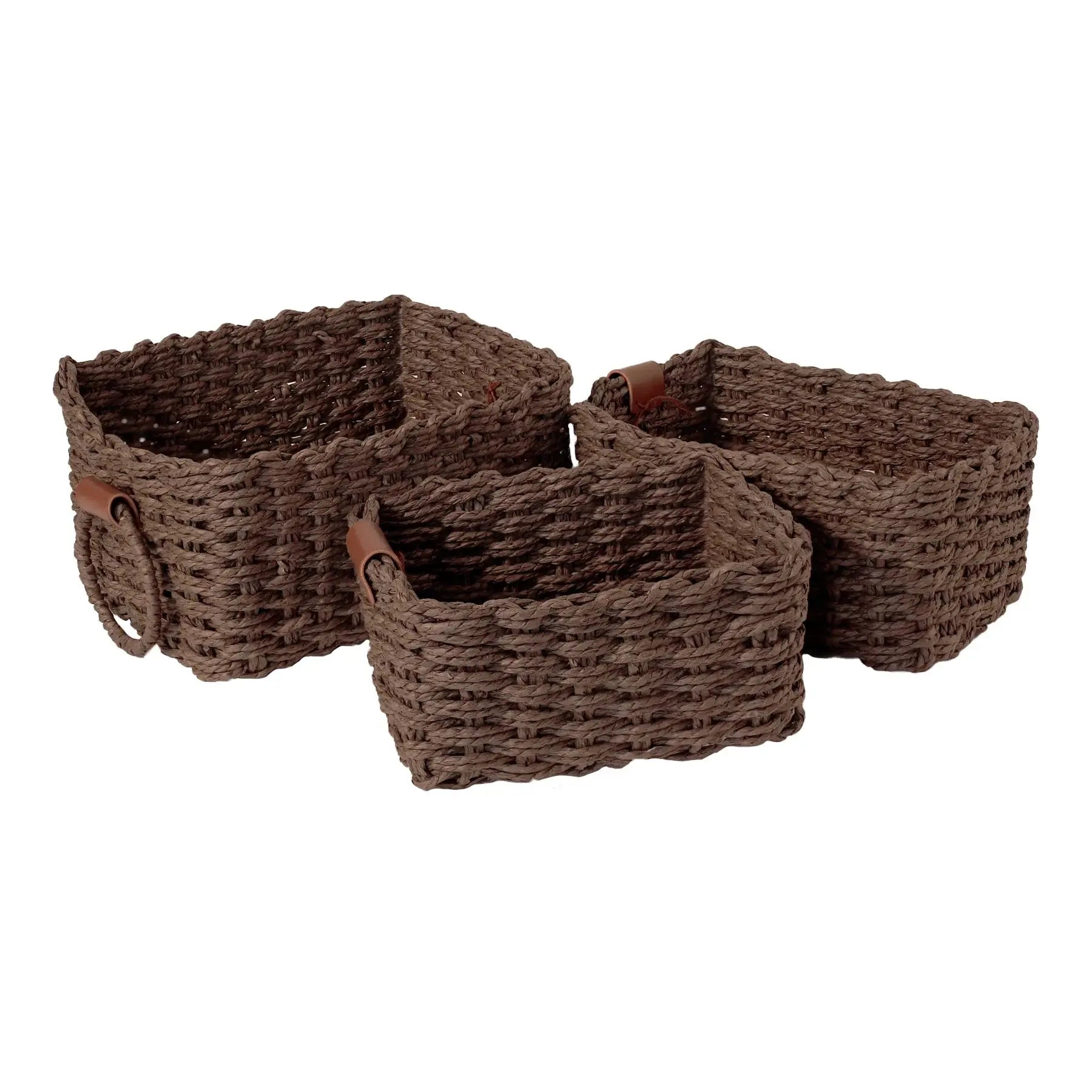 Lot de 3 Paniers de rangement tressés